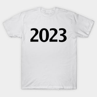 2023 Minimal Black Text Typography T-Shirt